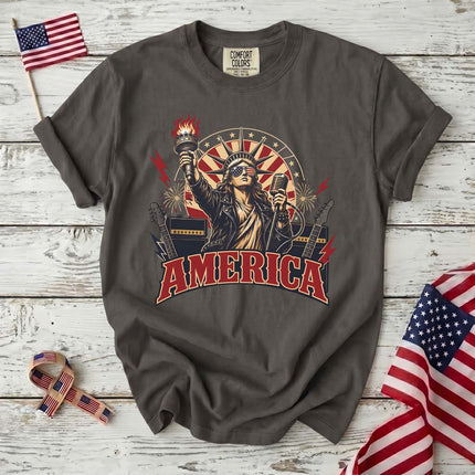 Comfort Colors Liberty of Freedom Patriotic America Rock Music T-Shirt