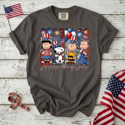 Comfort Colors Happy 4th Of July Patriotic Fireworks Friends T-Shirt
