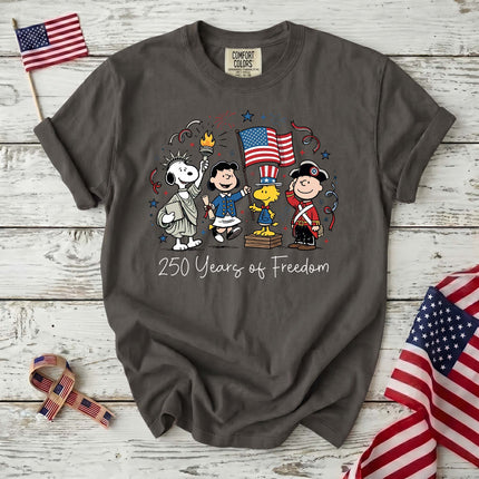 Comfort Colors 250 Years Of Freedom Patriotic Historical Costumes T-Shirt