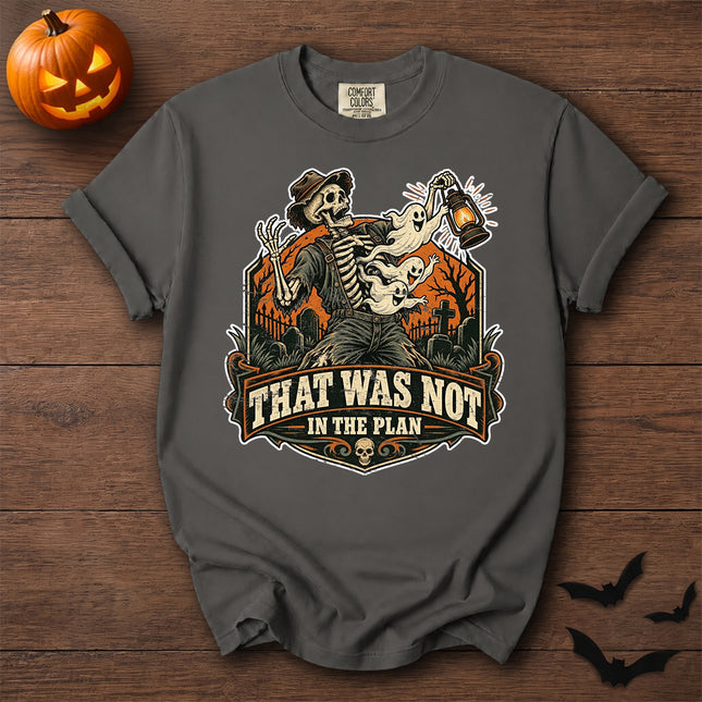 Comfort Colors Halloween Skeleton Ghost Graveyard Graphic T-Shirt