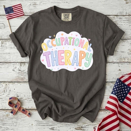 Comfort Colors Occupational Therapy Pastel Retro Therapist Gift T-Shirt