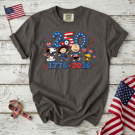 Comfort Colors 250 Years 1776-2026 Patriotic Fireworks Friends T-Shirt