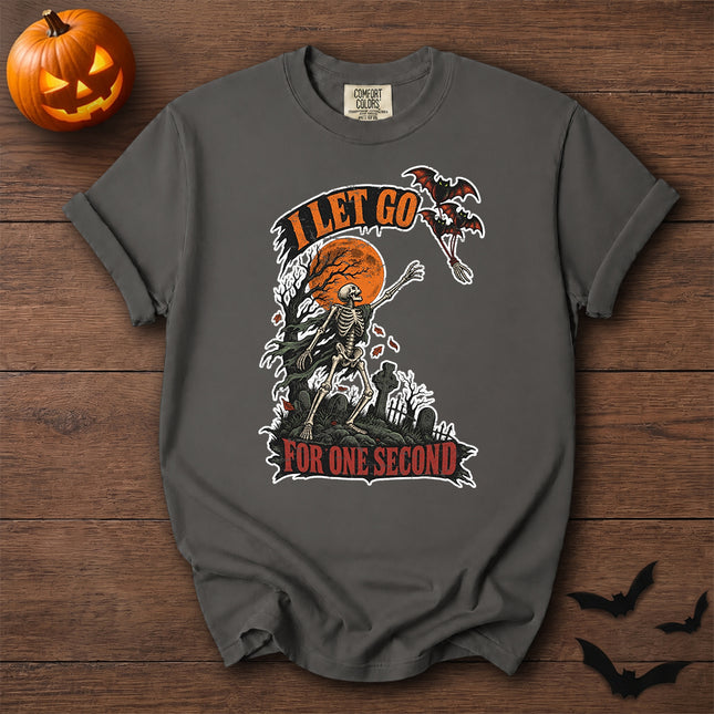 Comfort Colors Halloween Skeleton Graveyard Moon Graphic T-Shirt