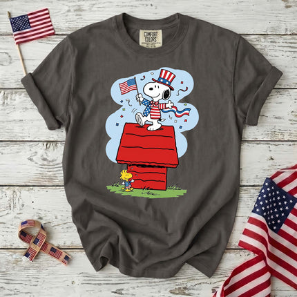 Comfort Colors Uncle Sam Doghouse Patriotic Flag T-Shirt
