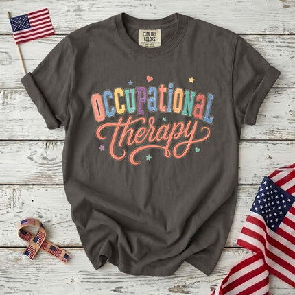 Comfort Colors Occupational Therapy Retro Collegiate Therapist Gift T-Shirt