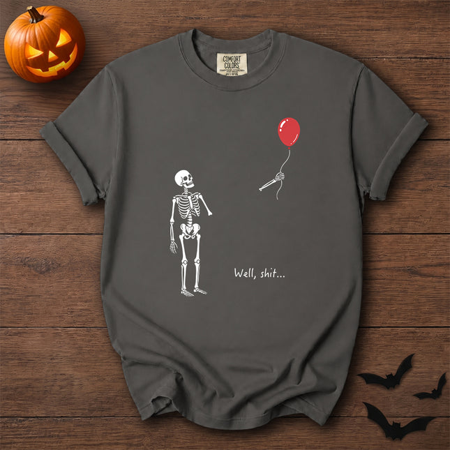 Comfort Colors Funny Halloween Skeleton Balloon Graphic T-Shirt