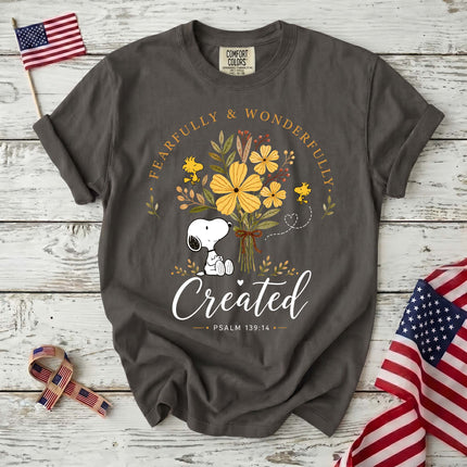 Comfort Colors Fearfully and Wonderfully Created Psalm 139:14 T-Shirt
