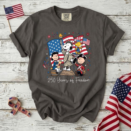 Comfort Colors 250 Years Of Freedom Liberty Flag Historical Squad T-Shirt