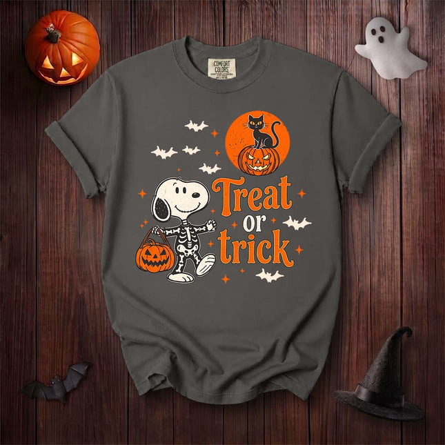 Comfort Colors Trick or Treat Halloween Pumpkin Graphic T-Shirt