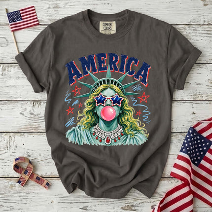 Comfort Colors Liberty of Freedom Patriotic America Lady Liberty T-Shirt
