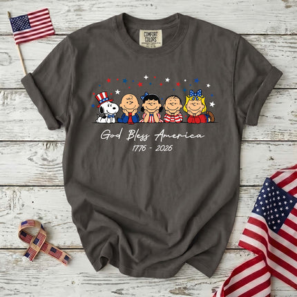 Comfort Colors 250th Anniversary USA God Bless America Patriotic Squad T-Shirt