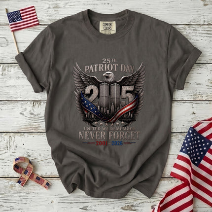 Comfort Colors 25th Anniversary Patriot Day 911 United We Remember Eagle T-Shirt