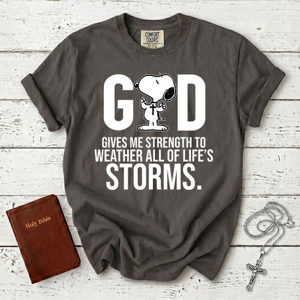 Comfort Colors God Gives Me Strength Christian T-Shirt