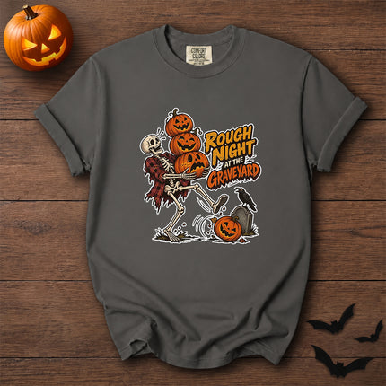 Comfort Colors Halloween Skeleton Pumpkin Graphic T-Shirt