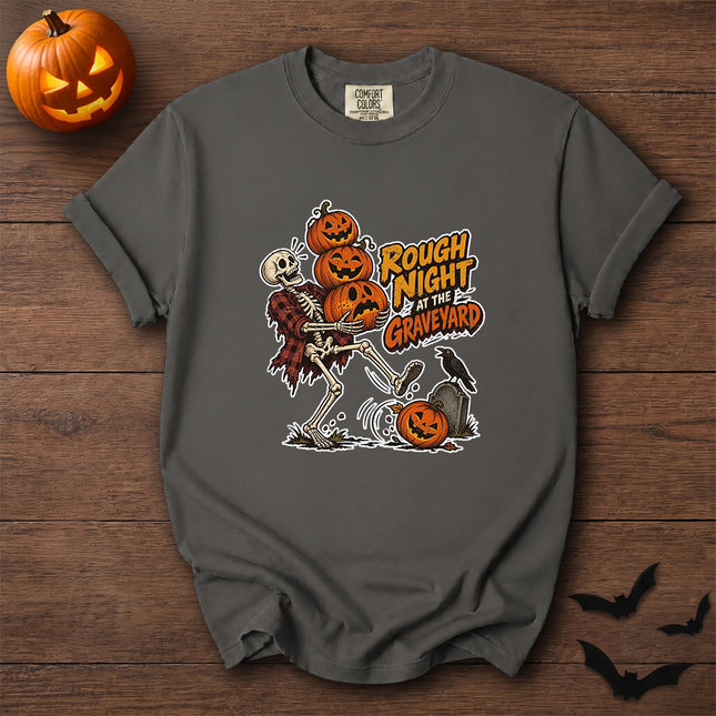 Comfort Colors Halloween Skeleton Pumpkin Graphic T-Shirt