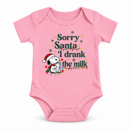 I Drank The Milk Funny Christmas Baby Bodysuit Outfit