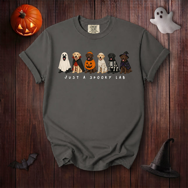 Comfort Colors Dog Halloween Just A Spooky Lab Costume T-Shirt