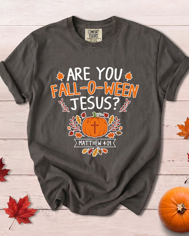 Comfort Colors Fall Autumn Christian Jesus Pumpkin Matthew 4 19 T-Shirt