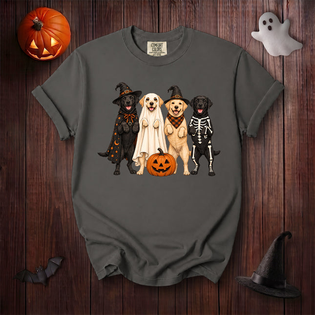 Comfort Colors Dog Halloween Labrador Costume Squad Pumpkin T-Shirt