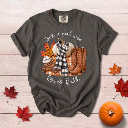 Comfort Colors Fall Autumn Cowboy Boots Pumpkin Cozy Western T-Shirt