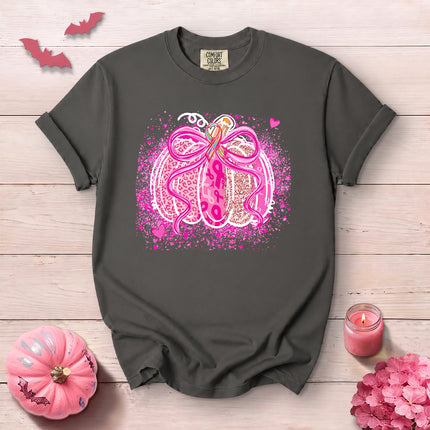 Comfort Colors Pink Pumpkin Breast Cancer Awareness T-Shirt