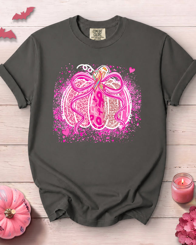 Comfort Colors Pink Pumpkin Breast Cancer Awareness T-Shirt