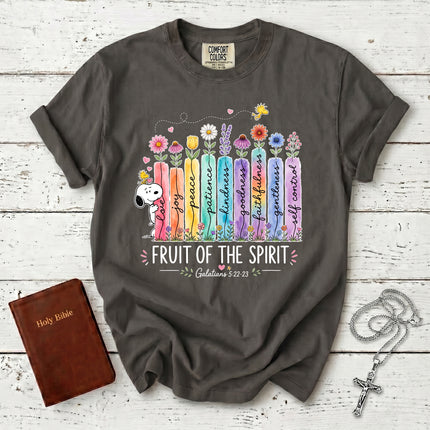 Comfort Colors Fruit of the Spirit Galatians 5:22 Pastel Garden Faith T-Shirt