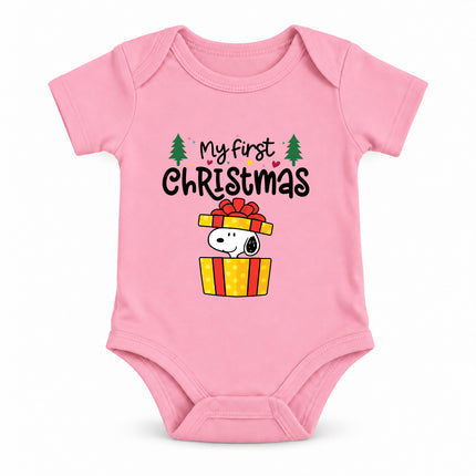 My First Christmas Gift Box Surprise Baby Bodysuit