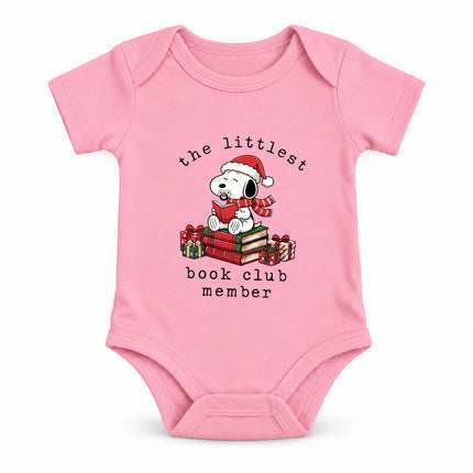 The Littlest Book Club Member Christmas Reader Baby Bodysuit