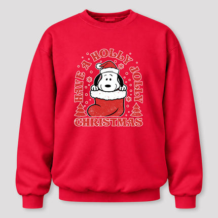 Have A Holly Jolly Christmas Retro Stocking Sweatshirt