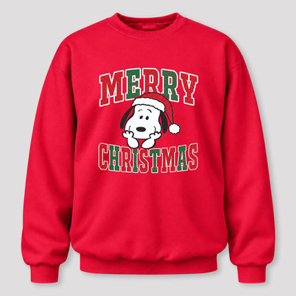 Merry Christmas Vintage Distressed Santa Hat Sweatshirt