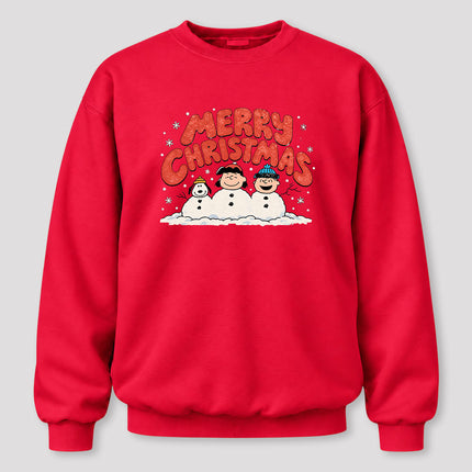 Merry Christmas Retro Snowmen Winter Graphic Sweatshirt