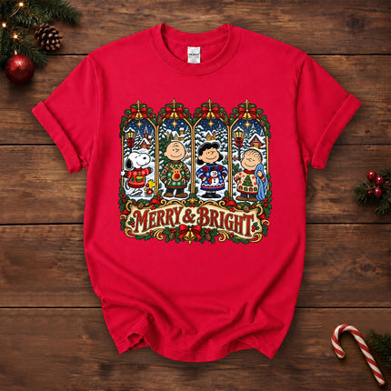 Merry and Bright Christmas Winter Village T-Shirt