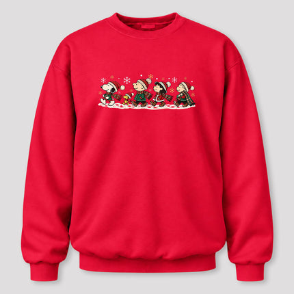 Christmas Winter Walk Snowflakes Plaid Scarves Sweatshirt