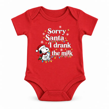 I Drank The Milk Funny Christmas Baby Bodysuit Outfit