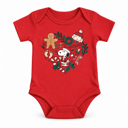Baby Bodysuit Christmas Gingerbread Candy Cane Festive Outfit