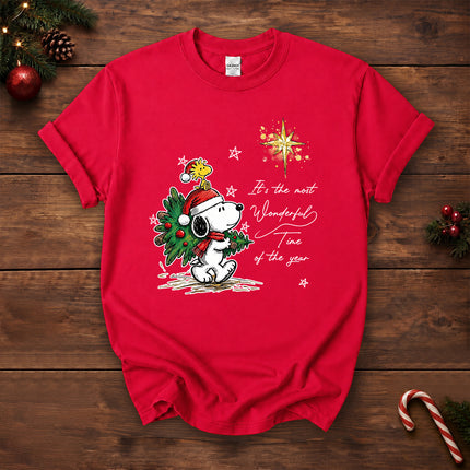 Most Wonderful Time Christmas Tree Star T-Shirt