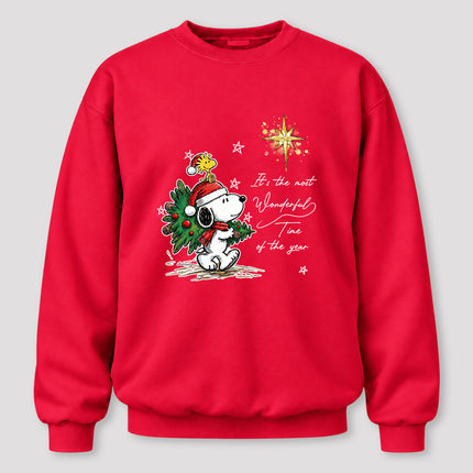Most Wonderful Time Christmas Tree Star Sweatshirt