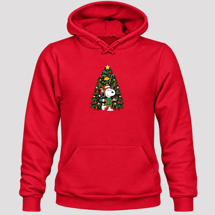 Christmas Tree Reindeer Antlers Festive Gift Hoodie