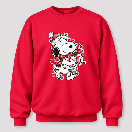 Christmas Lights Wrapped Gift Festive Holiday Sweatshirt