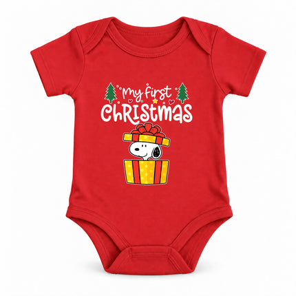 My First Christmas Gift Box Surprise Baby Bodysuit