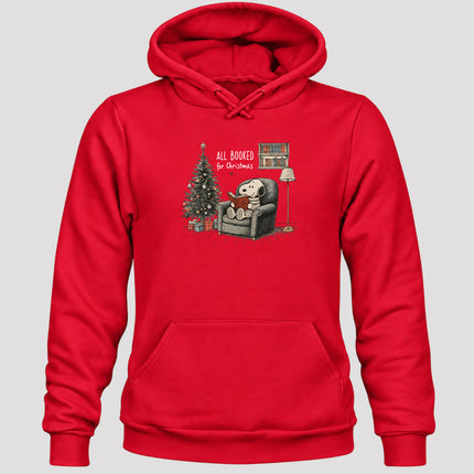 All Booked for Christmas Cozy Reading Book Lover Hoodie