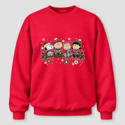 Cozy Christmas Garland Winter Knit Design Sweatshirt