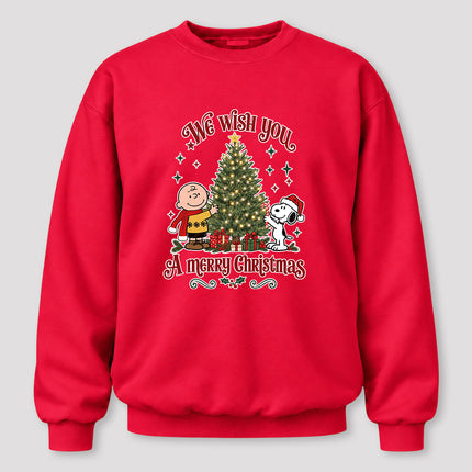 We Wish You a Merry Christmas Tree Lights Crewneck Sweatshirt