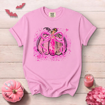 Comfort Colors Pink Pumpkin Breast Cancer Awareness T-Shirt