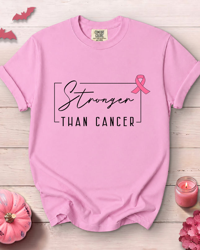 Comfort Colors Stronger Than Cancer Breast Cancer Awareness T-Shirt