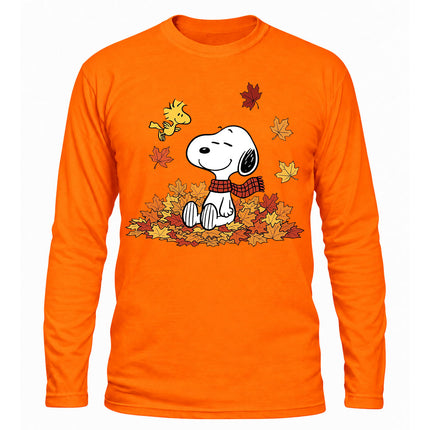 Fall Leaves Cozy Autumn Graphic Long Sleeve T-Shirt