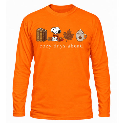 Cozy Days Ahead Fall Coffee Autumn Long Sleeve T-Shirt
