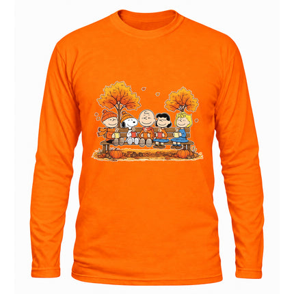 Cozy Fall Pumpkin Autumn Leaves Long Sleeve T-Shirt