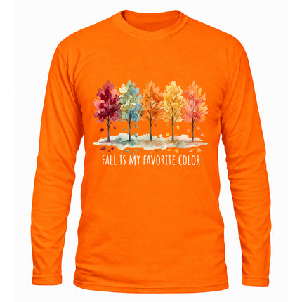Fall Shirt Fall Is My Favorite Color Autumn Trees Long Sleeve T-Shirt